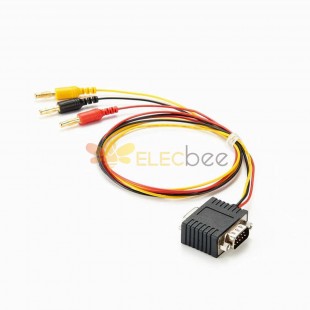 Cable de comunicación Can-Bus Lin-Bus Db9 macho hembra adaptador a tres conectores banana 0,5 M