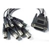 D-Sub 15 Pin Connector Male 1 to 8 BNC Connector Female Straight Cable