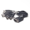 D-Sub 15 Pin Connector Male 1 to 8 BNC Connector Female Straight Cable 40CM