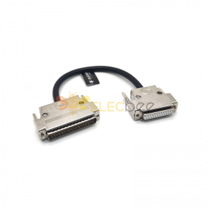 D-SUB 25 Pin Buchse zu D-SUB 37 Pin Stecker mit Twisted Cable Connector