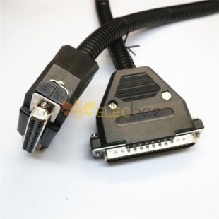 D-SUB 37 Male to Female with Black 28AWG Cable Connector 20pcs