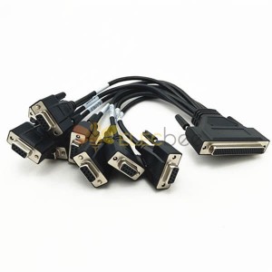 D sub 62 Pin Female to 8 D-sub 9 pin Connector Cable Assembles Connector with AWG24/26/28/32 20pcs