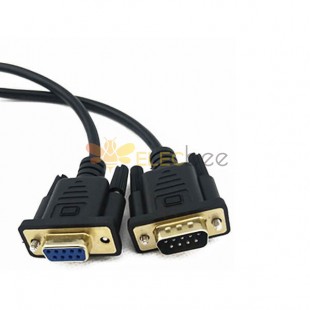 D sub 9 Male to D sub 9 Female Cable Assembles Connector with 1meter length AWG24/26/28/32  20pcs