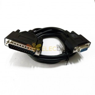 D SUB 9 pin Female to DB 25 Pin Male Cable Connector1M