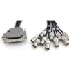 D-Sub Conector 25 Pin Male 1 a 8 BNC Conector Feminino Straight Cable