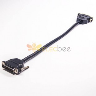 DB 25 Male to Male Cable AWG 15CM Cable Assembly For Vedio 20pcs