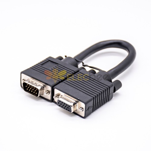DB Cable Splitter 15pin Male to Female Straight Cable Assembles Connector 0.15M