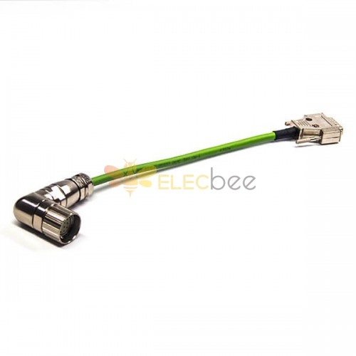 DB15 pin Male Plug To Right Angle M23 12pin Female Servo Signal Connector With Cable 20cm 5pcs