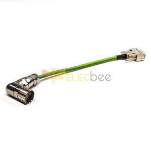 DB15 broche Mâle Plug To Right Angle M23 12pin Female Servo Signal Connector With Cable 20cm