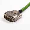 DB15 pin Male Plug all\'angolo retto M23 12pin Connettore segnale Servo femminile con cavo 20cm