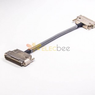 DB25 Male Cable Straight Type Metal Case DB25 Male Cable Assembly 30CM