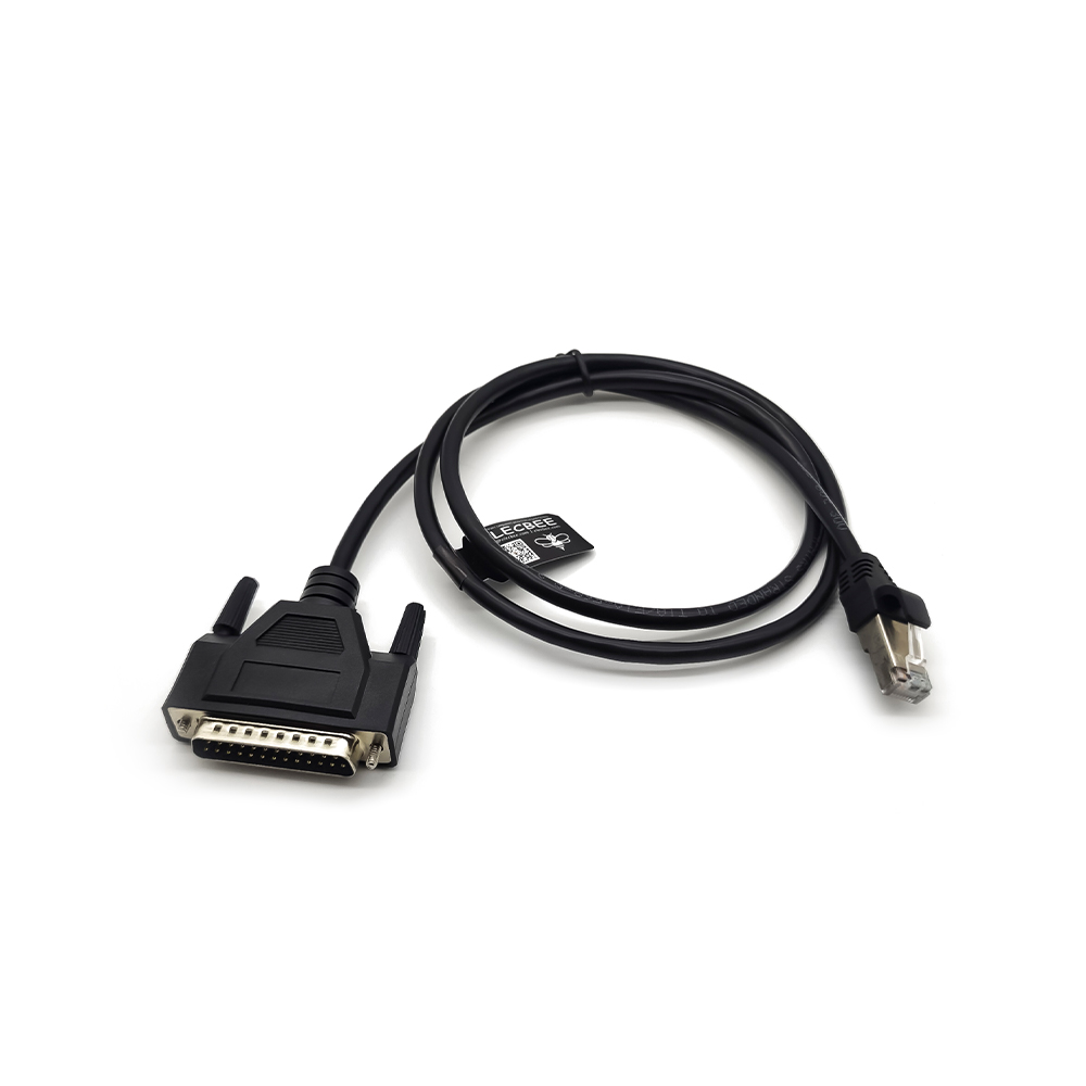 DB25 Erkek - RJ45 Erkek Ethernet Modem Konsol Kablosu 1M