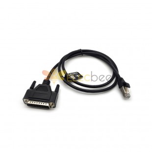 Câble console modem Ethernet DB25 mâle vers RJ45 mâle 1M