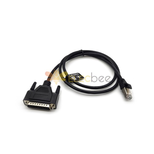 DB25 Erkek - RJ45 Erkek Ethernet Modem Konsol Kablosu 1M