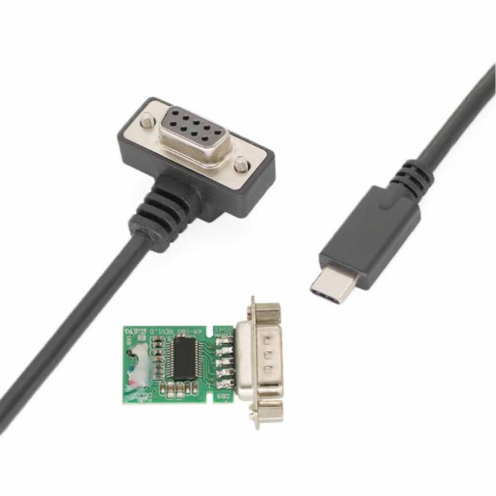 DB9 纜線 RS232 USB 3.1 C D-sub 9芯 彎式 母頭 Type C 直式 公頭