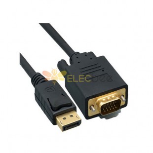 DisplayPort إلى VGA Video Cable DisplayPort ذكر إلى VGA ذكر بطول 1 متر 20 قطعة