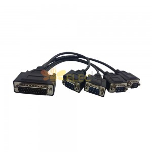 DUSB 44 Pin Male para 9 Pin Male Cable 1 a 2 Connector0.5M