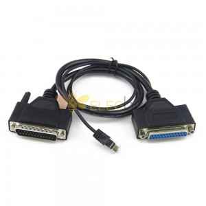 DUSB Connector 25 Pin Male to Female with RJ45 8P8C Male Cable 0.5M