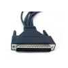 래치 케이블 1 ~ 8 PCI-E 데이터 커넥터0.5MDUSB 남성 62 핀 - DB 9 핀 남성