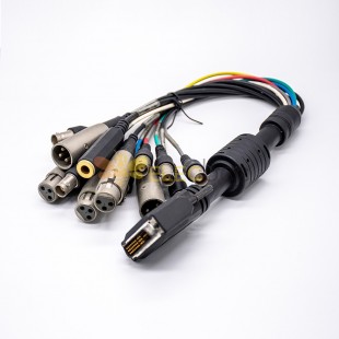 DVI適配器電纜DVI轉多頭音頻線長0.25米