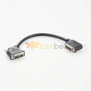 Dvi-D Dual Link Dvi 24+1 Male To Male Right Angle Cable 0.1M