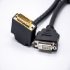 DVI Female 24+1pin Straight to DVI Male 24+1 pin Up angle Assemble Cable 0.5/1M 1м