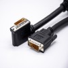DVI Male 24+5pin Straight to DVI Male 24+5pin Left angle Assemble Cable 0.5M