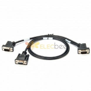 Hd15 Female And Db9 Male To Db9 Male Can Cable 1M