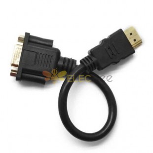 HDMI macho para VGA D-SUB 15 pinos fêmea vídeo AV cabo adaptador Fr HDTV Set-Top 20cm 20pcs