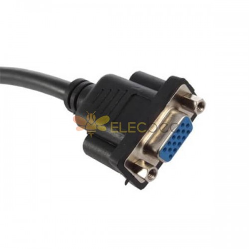 HDMI macho a VGA D-SUB 15 pin hembra de vídeo AV adaptador cable Fr HDTV