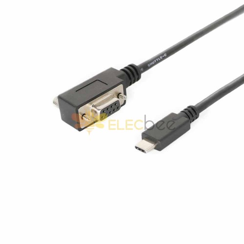 工业以太网串行 RS232 电缆 USB-C D-sub 9芯 弯式 母头 Type C  直式 公头