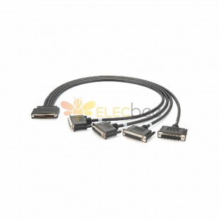 LFH160 Male To DB50 female 4 Port Lfh160 Instrument Switch Test Cable 0.5M
