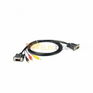 Câble de module de surveillance de bus Lin Db9 femelle à Db9 et trois connecteurs banane 1 M