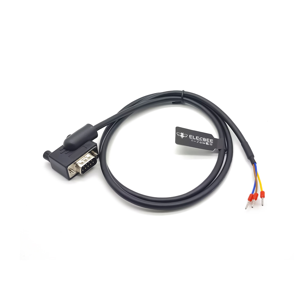 Low-Profile-Kabel DB9 links abgewinkeltes serielles DB9-Stecker-RS232-Kabel mit Low-Profile-Anschlüssen für Pos-Scanner-Modem