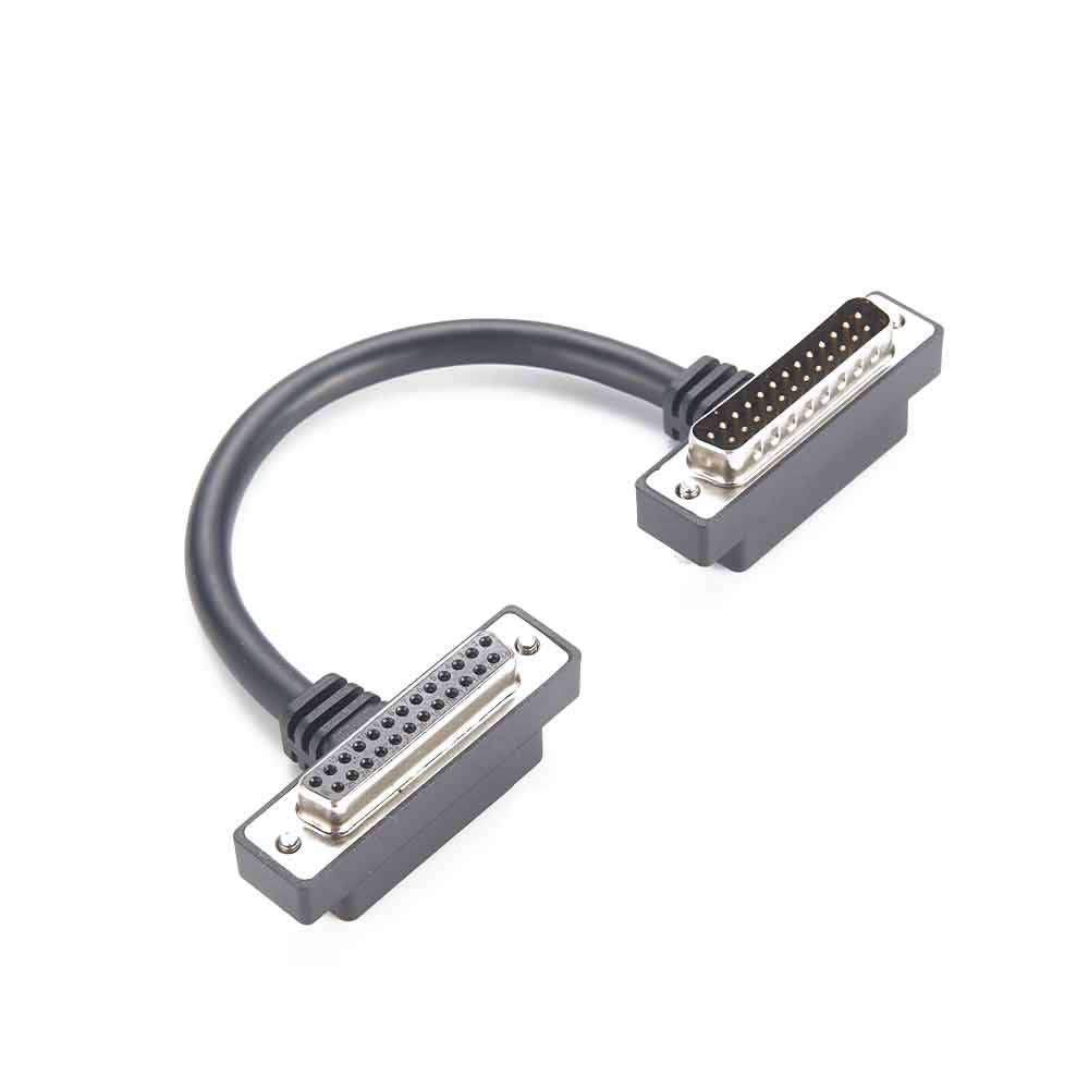 Низкопрофильный кабель DB25 с 25-контактным разъемом D-sub, прямоугольным разъемом к 25-контактному разъему D-sub, прямоугольным разъемом типа «мама»