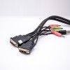 USB 및 오디오 라인 1M 블랙에 멀티 링크 DVI 케이블 DVI-D 18 + 5핀