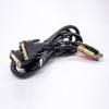 Cabo DVI Multilink DVI-D 18+5pin para USB e linha de áudio 1M preto