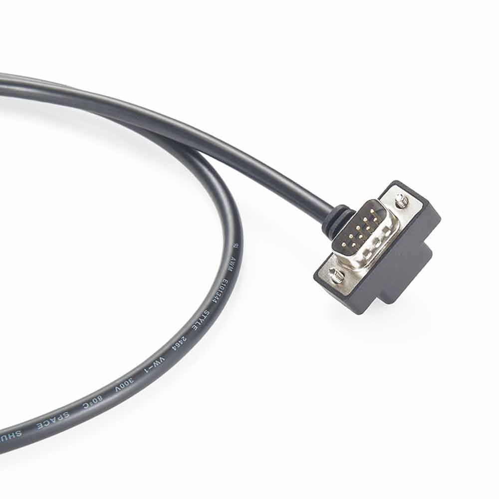 Adaptador USB para serial prolífico DB9 serial RS232 D-sub 9 pinos macho em ângulo reto para tipo A, macho reto