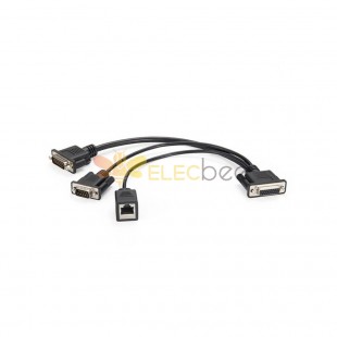 Rad-Galaxy Ethernet Cable Adapter HDB-26F To HDB 26 Male + DB9 Male + RJ45 Female