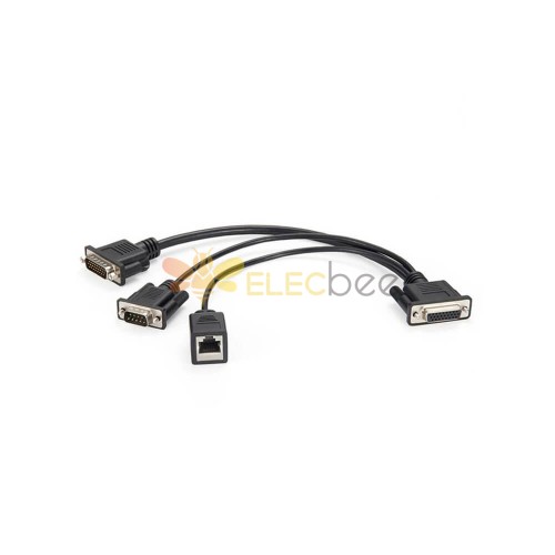 Adaptador de cable Ethernet Rad-Galaxy HDB-26F a HDB 26 macho + DB9 macho + RJ45 hembra