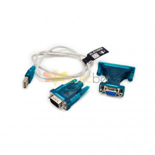Serial DB9 Male To Serial Port DB25 To USB RS232 Adapter Cable 1M