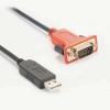 USB 2.0 A 型公头转串行9引脚DB9 公 RS 232转换电缆橙色