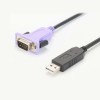 USB 2.0 Type A Male To Serial 9 Pin DB9 Male RS232 Converter Cable Purple