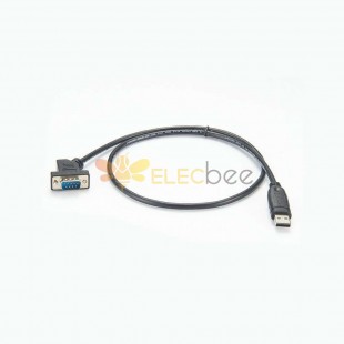 USB 2.0 A型 公頭轉串行9引腳DB9 RS232 公頭 45度轉換電纜