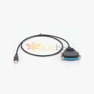 USB A Male to RS232 Serial Adapter DB37 Female Cable 1 متر