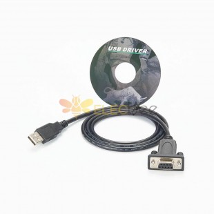 USB公頭 轉 DB9芯 直式母頭 RS-232 接串口線 2米