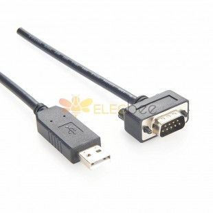 Connecteur USB mâle vers connecteur D-Sub 9 broches mâle Rs-232 droit avec câble adaptateur série 1M
