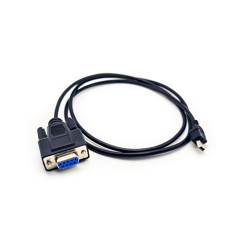 USB RS232 Seri Adaptör USB Mini 5 Pin Erkek DB9 Pin Dişi Seri Dönüştürücü Kablosu 1 Metre