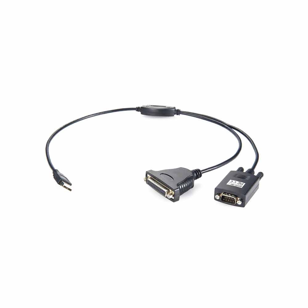 USB シリアルおよびパラレル アダプター DB9 DB25 D-sub 9 ピン オス ストレート - タイプ A 、ストレート オス