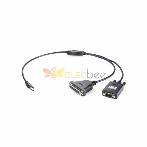 USB إلى محول تسلسلي ومتوازي DB9 DB25 D-sub 9pin ذكر مستقيم إلى النوع A، ذكر مستقيم